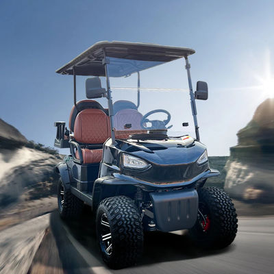 Dobra cena. Wsparcie ODM OEM 6-miejscowy podniesiony wózek golfowy z skrzynką ładunkową dla 70-90km przejazdu elektrycznego napędzanego wózka polowego golfowego w Internecie