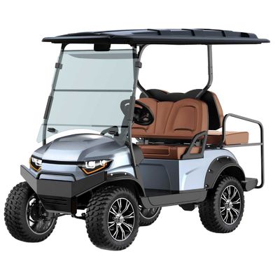 Dobra cena. 72V 5KW AC Motor Podniesiony 4 Pasażerowy Łowca wózek podstawowa edycja Elektryczne wspólnotowe wózki golfowe dla transportu wspólnotowego w Internecie
