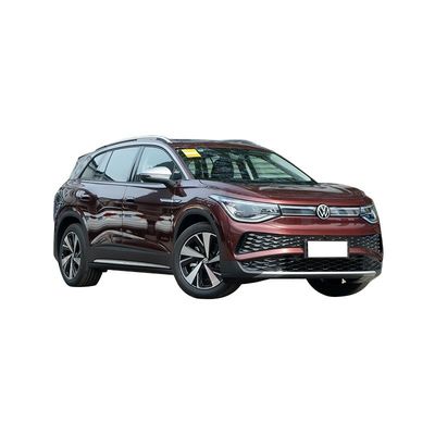 Dobra cena. Mały pojazd elektryczny Vw ID6 2023 EV RHD Samochód z 7-osobowym elektrycznym SUV i trzeciorzędowym akumulatorem litowym w białej powierzchni w Internecie